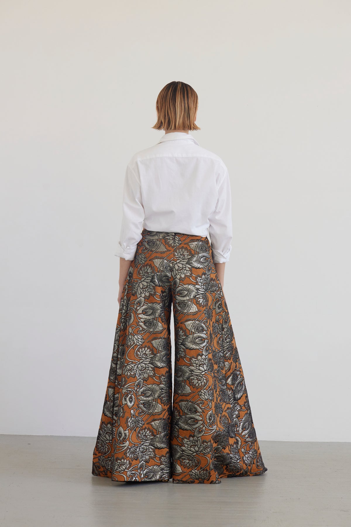 Angela Palazzo Pant in Brocade