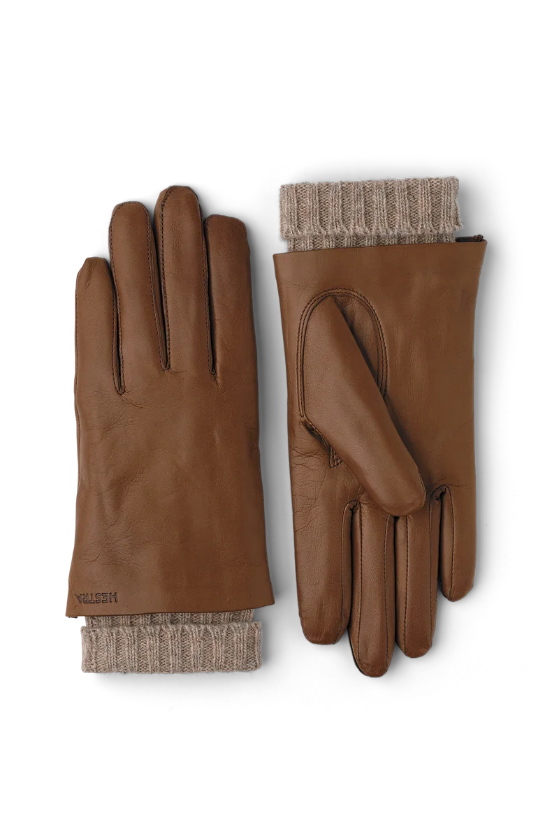 Megan Leather Gloves - Light Brown Accessories HESTRA