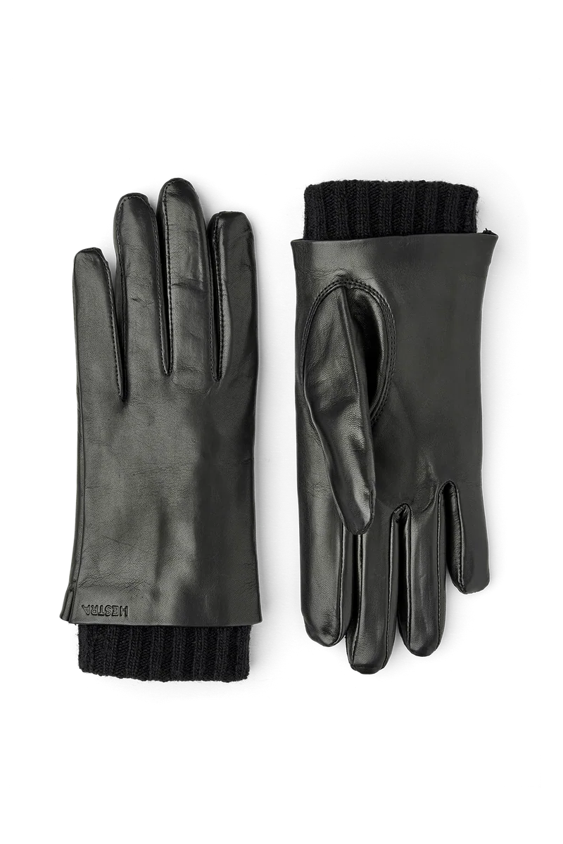 Megan Leather Gloves - Black Accessories HESTRA