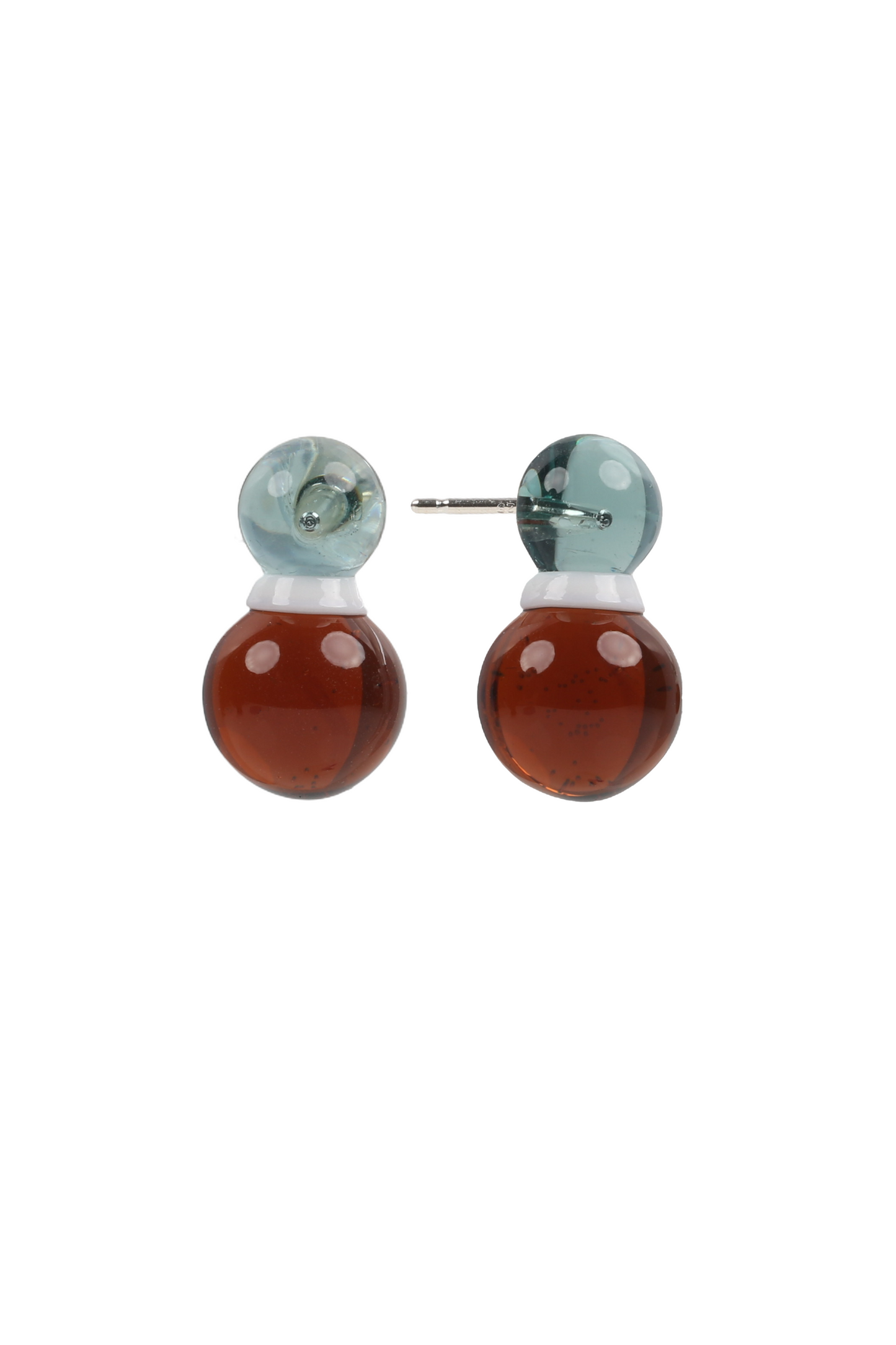 Two Tone Pebble Earrings - Honey Badger Jewelry KEANE