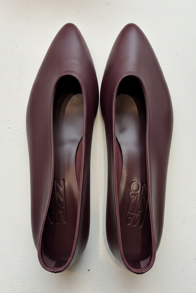macy's burgundy lace dress Gallery Square-Toe Flat main image 1