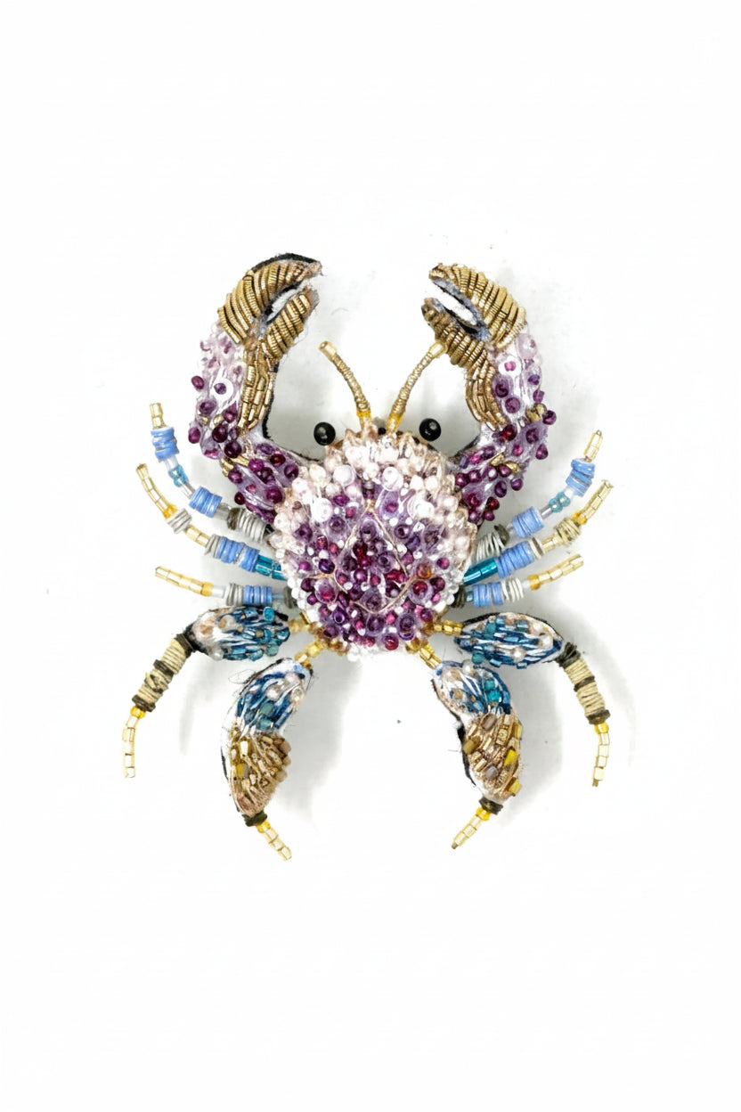 Pink Forest Crab Brooch Pin Accessories Trovelore