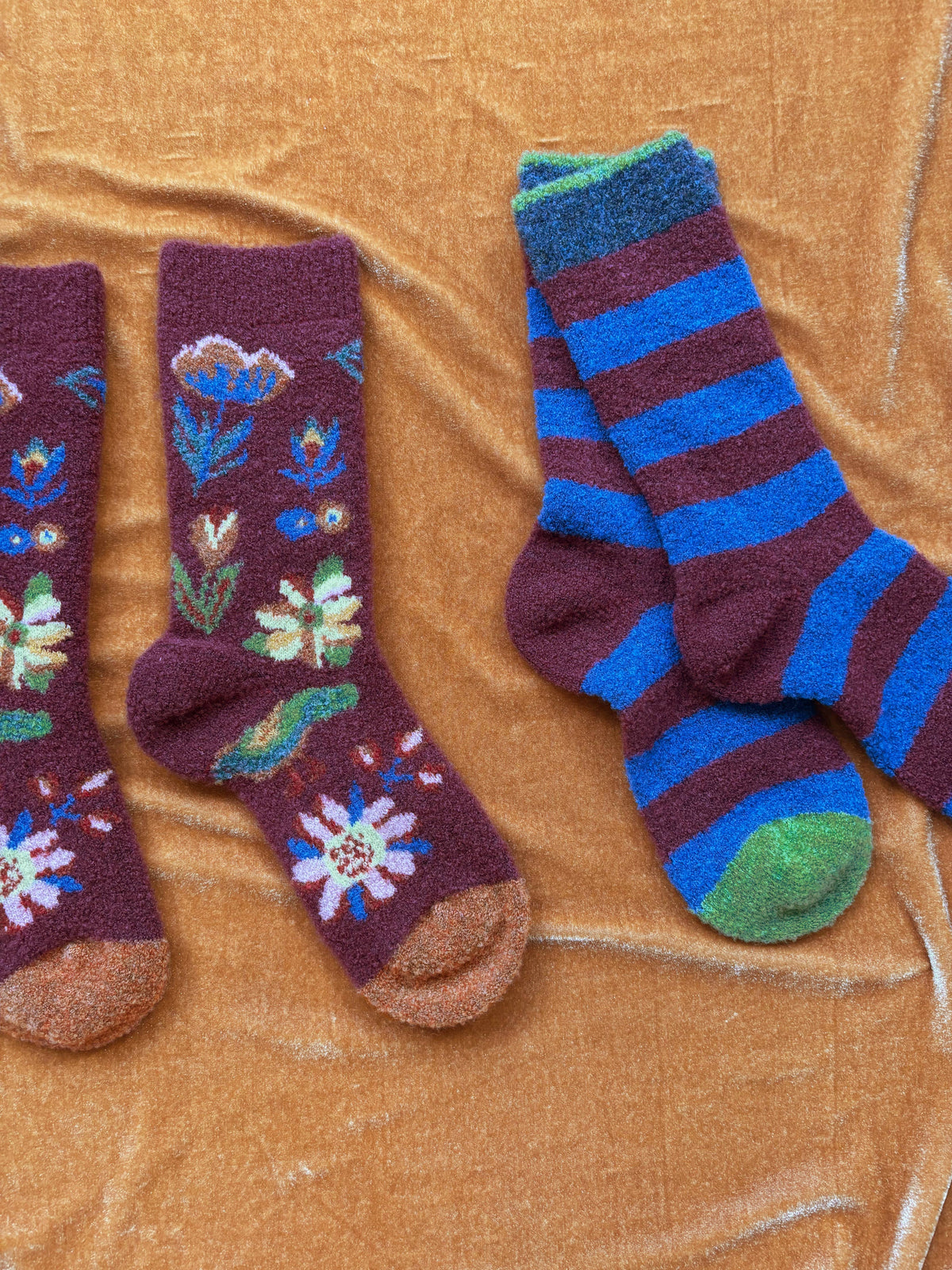 Mousse Indigo Striped Socks Socks Bonne Maison