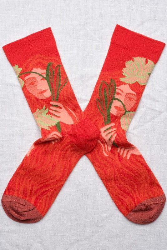 Red Faces Socks Socks Bonne Maison