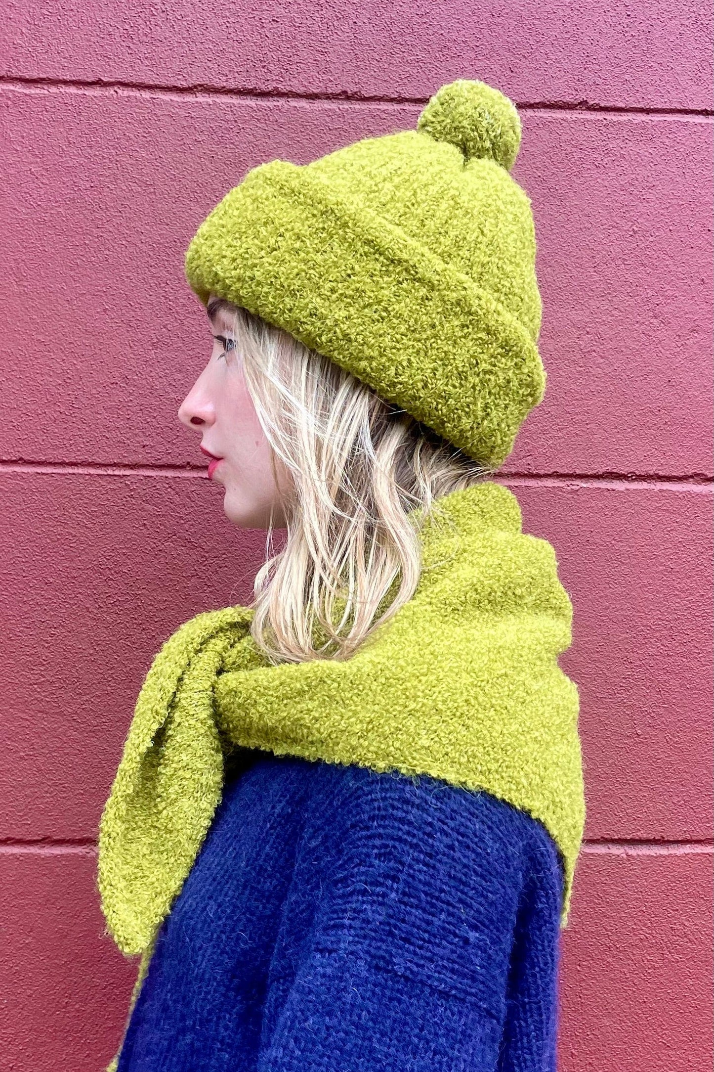 Teddy Alpaca Boucle Beanie with Pom - Sprout Beanies CHRISTINE ALCALAY