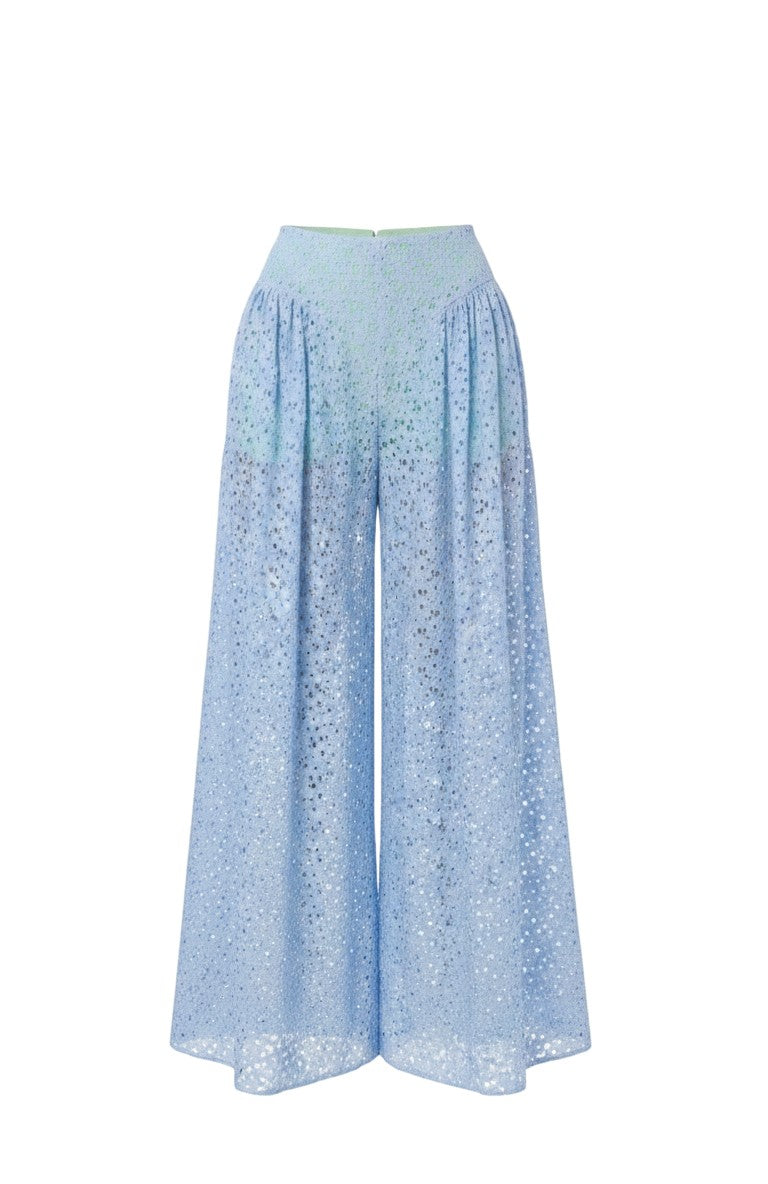 Victoria Pant in Bluebell Corded Lace Pants CHRISTINE ALCALAY
