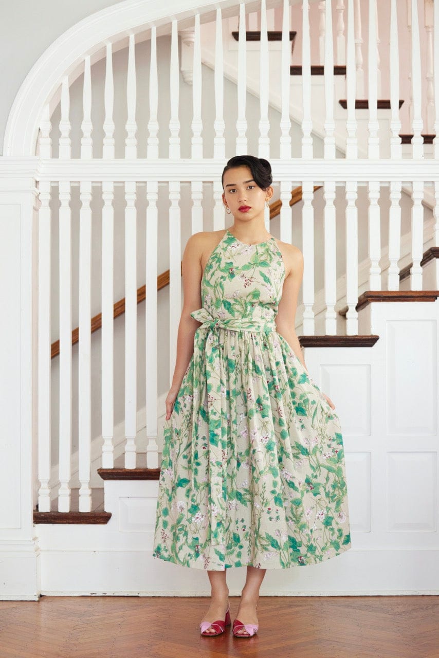 Mari Reversible Wrap Dress in Floral Linen Mari Reversible Wrap Dress in Floral Linen