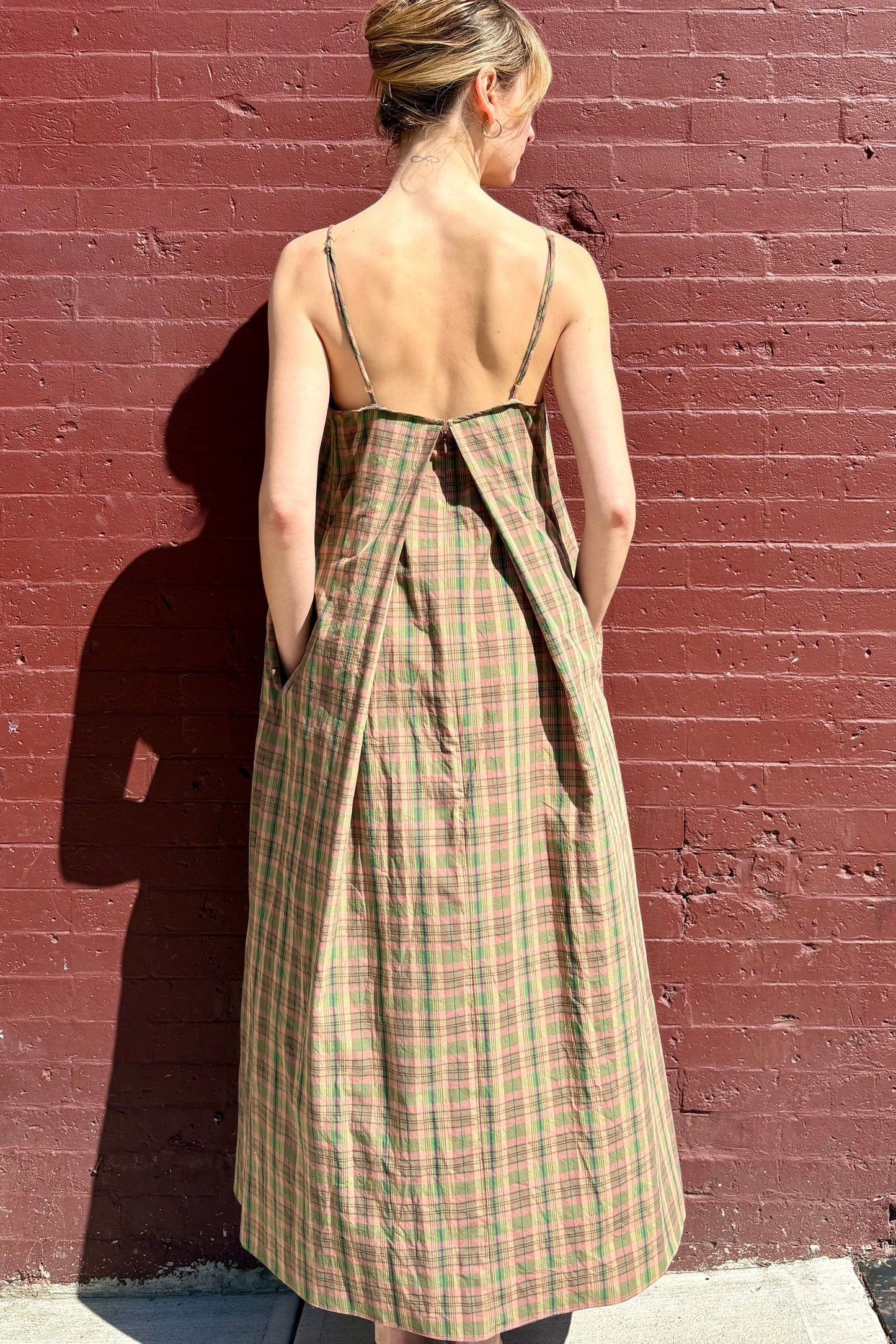 Jamie Dress in Cotton Plaid Dresses CHRISTINE ALCALAY