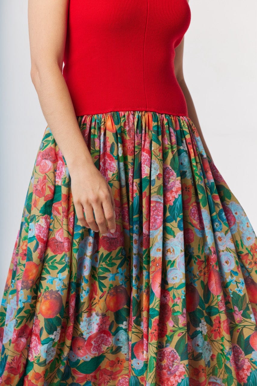 Samia Dress in Pom Floral Cotton Dresses CHRISTINE ALCALAY
