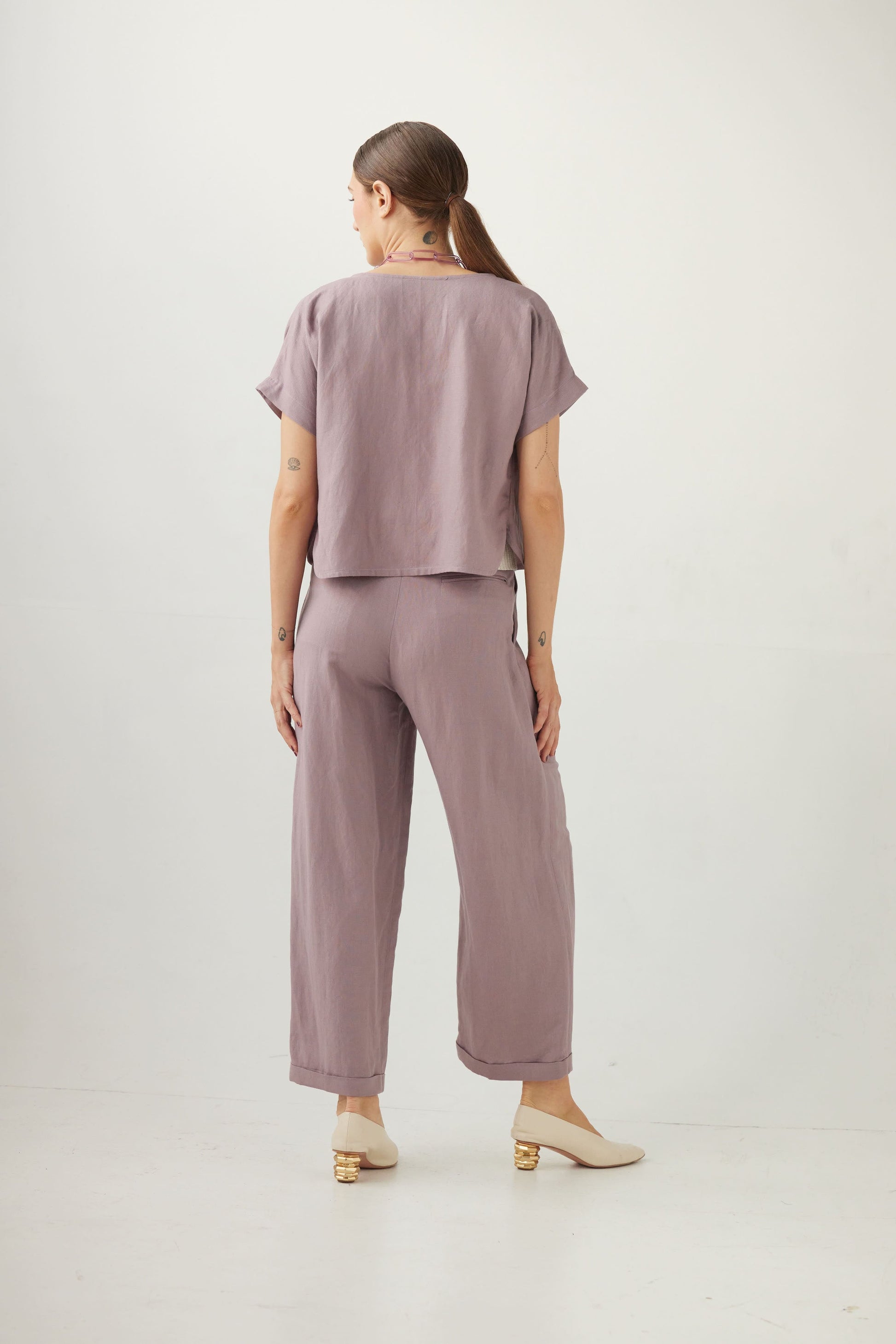 Charlie Pant in Linen Blend Pants CHRISTINE ALCALAY   