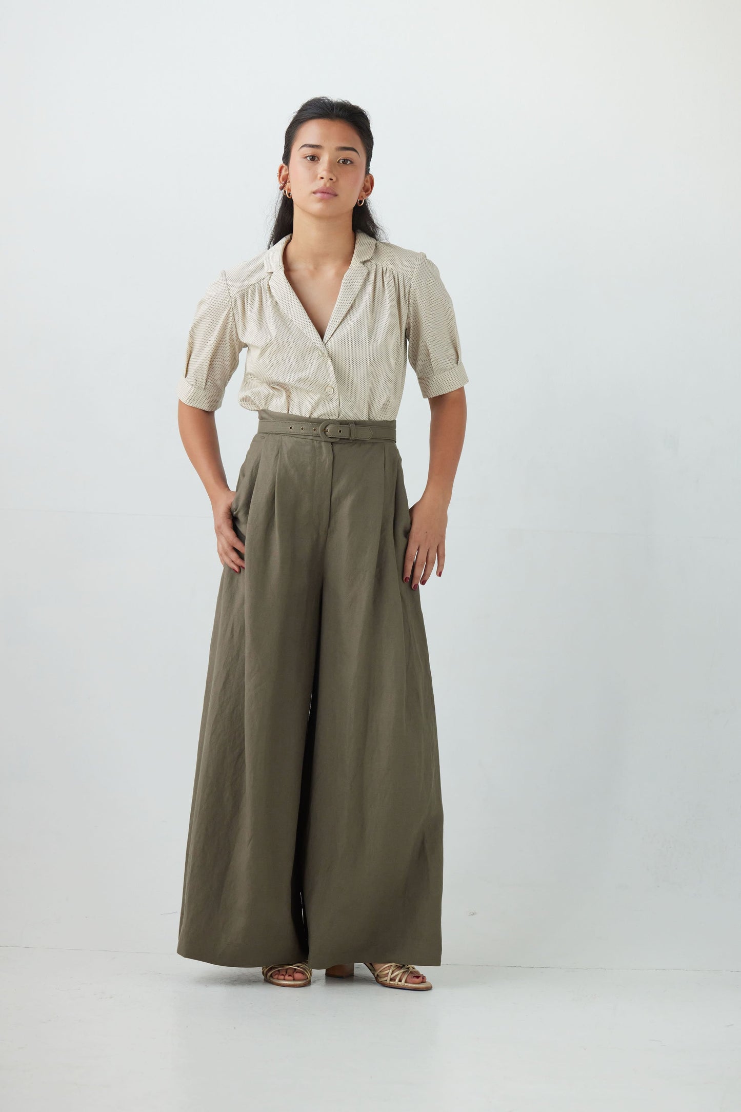 Katherine Pant in Linen Blend Pants CHRISTINE ALCALAY   