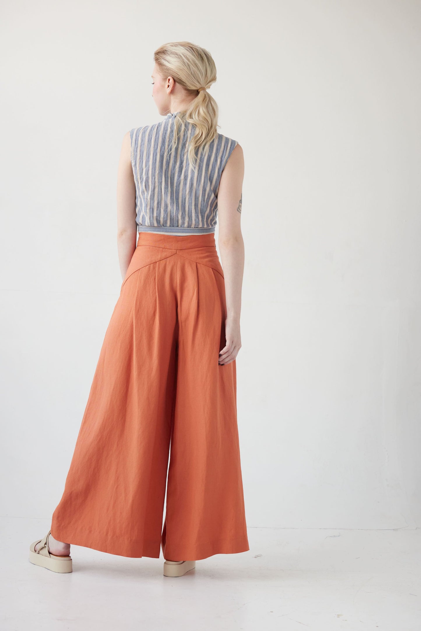 Katherine Pant in Linen Blend Pants CHRISTINE ALCALAY   