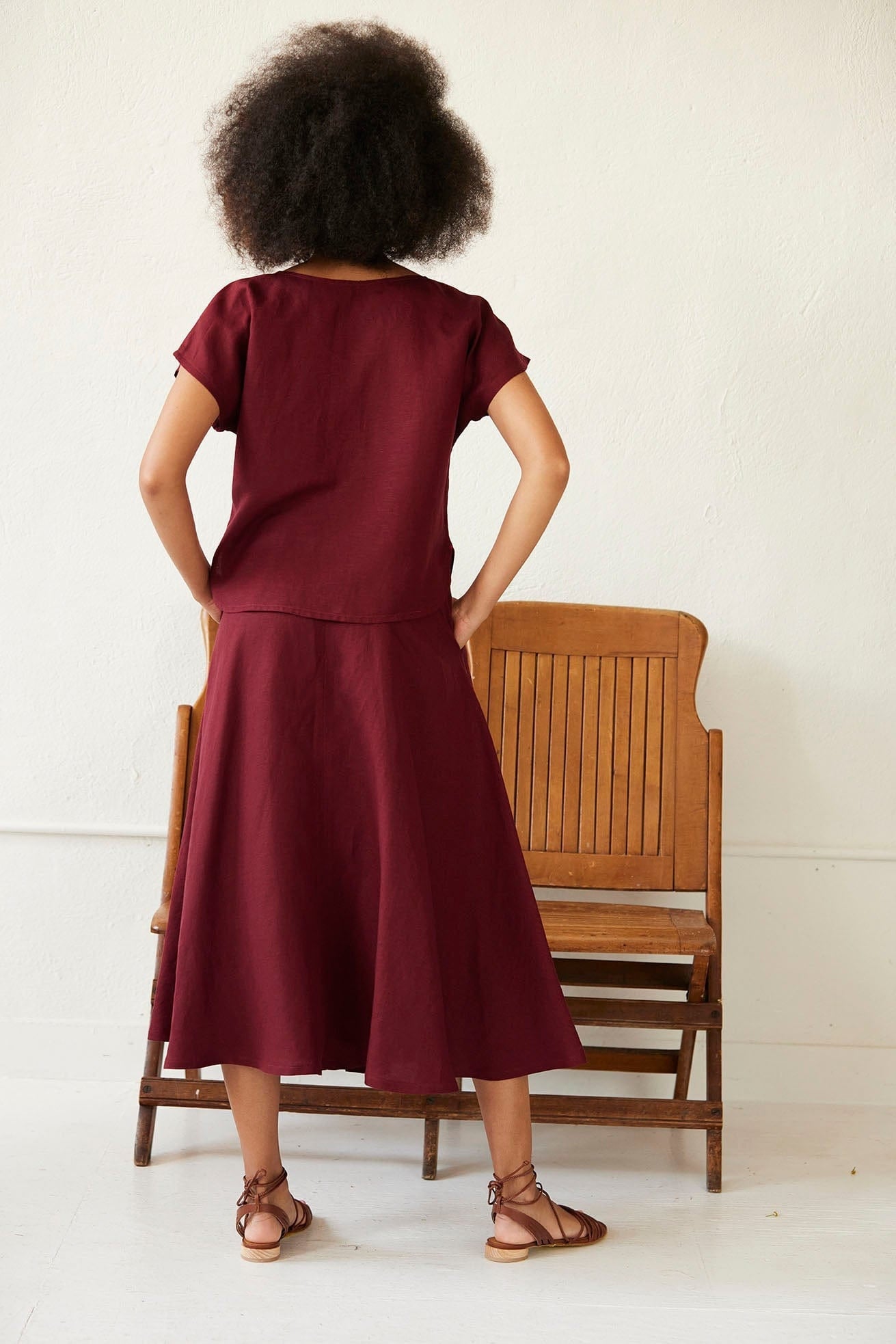 Thy-Lan Skirt in Linen Blend Skirts CHRISTINE ALCALAY   