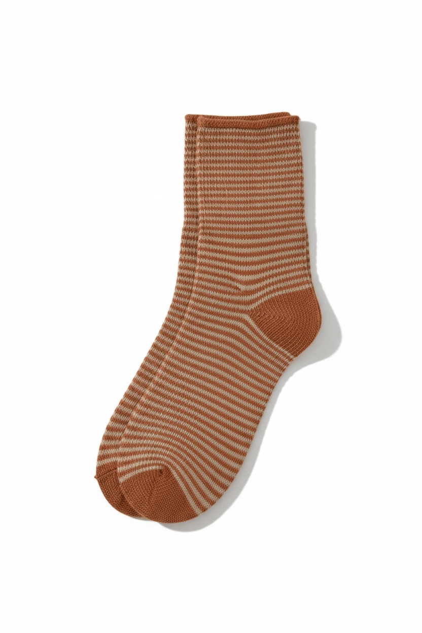 Striped Cashmere Socks Socks CHRISTINE ALCALAY colorado/nilebrown