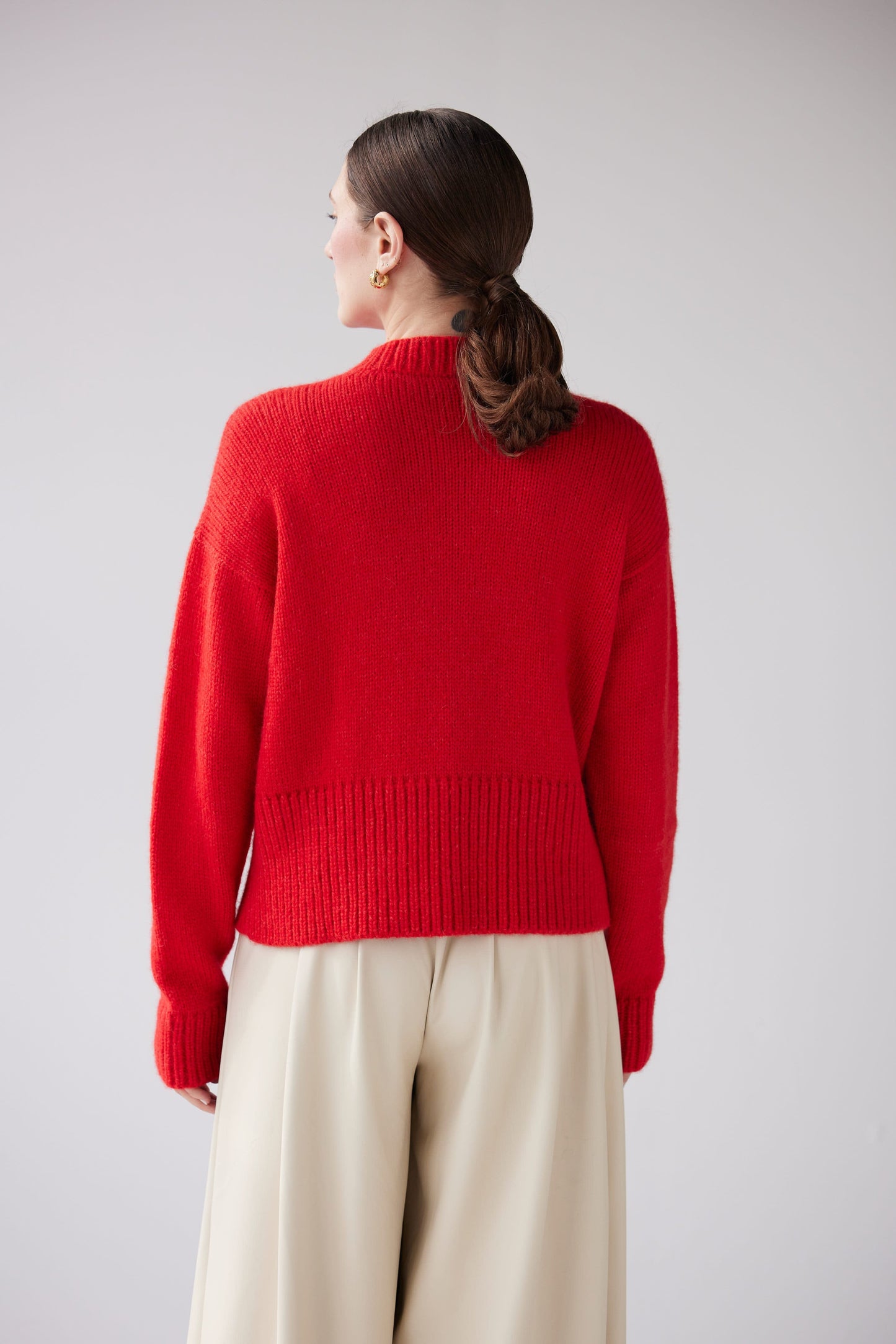 Petra Cardigan in Alpaca Blend - Heather Bark Sweaters CHRISTINE ALCALAY
