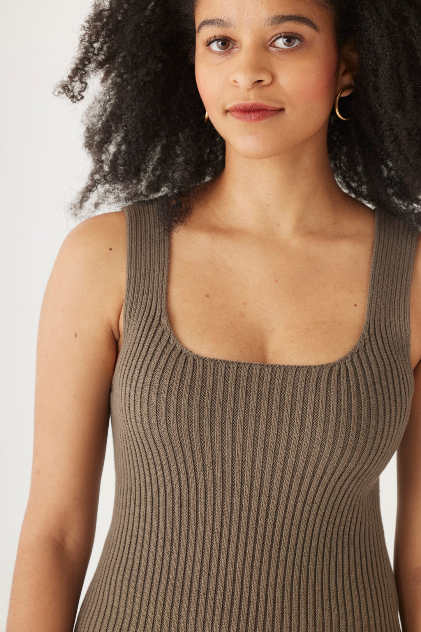 Kate Rib Tank in Pima Cotton Tops CHRISTINE ALCALAY   