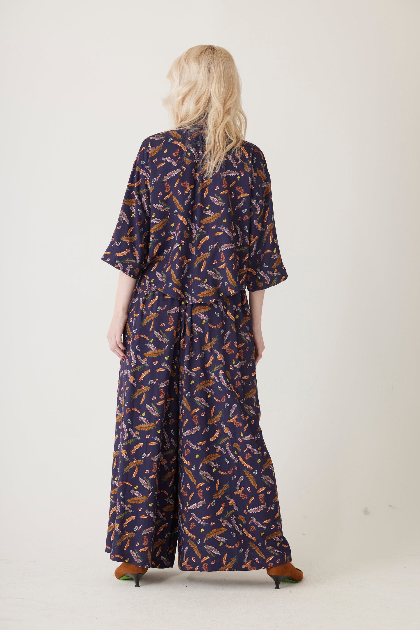 Sara Blouse in Feather Print Tops CHRISTINE ALCALAY