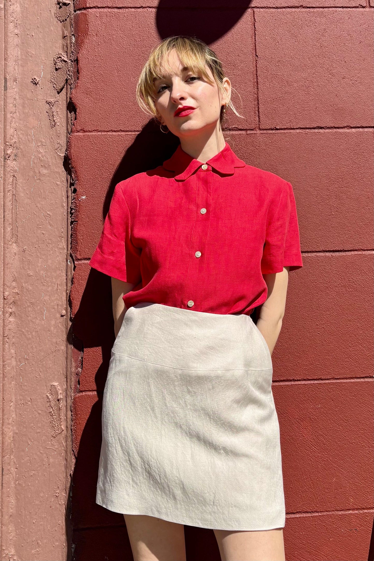 Volante Blouse in Linen Tops CHRISTINE ALCALAY