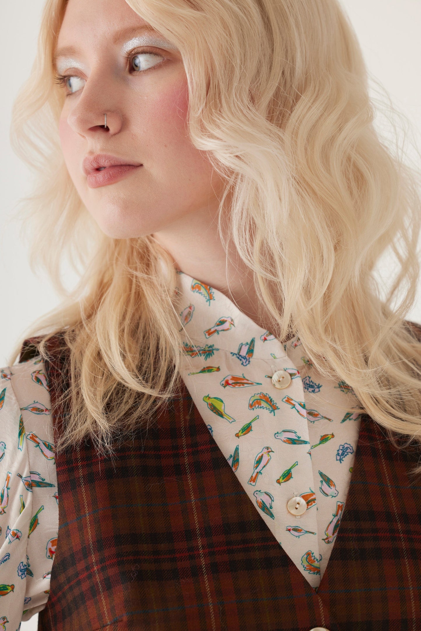 Diane Vest in Fireside Plaid Wool Vests CHRISTINE ALCALAY