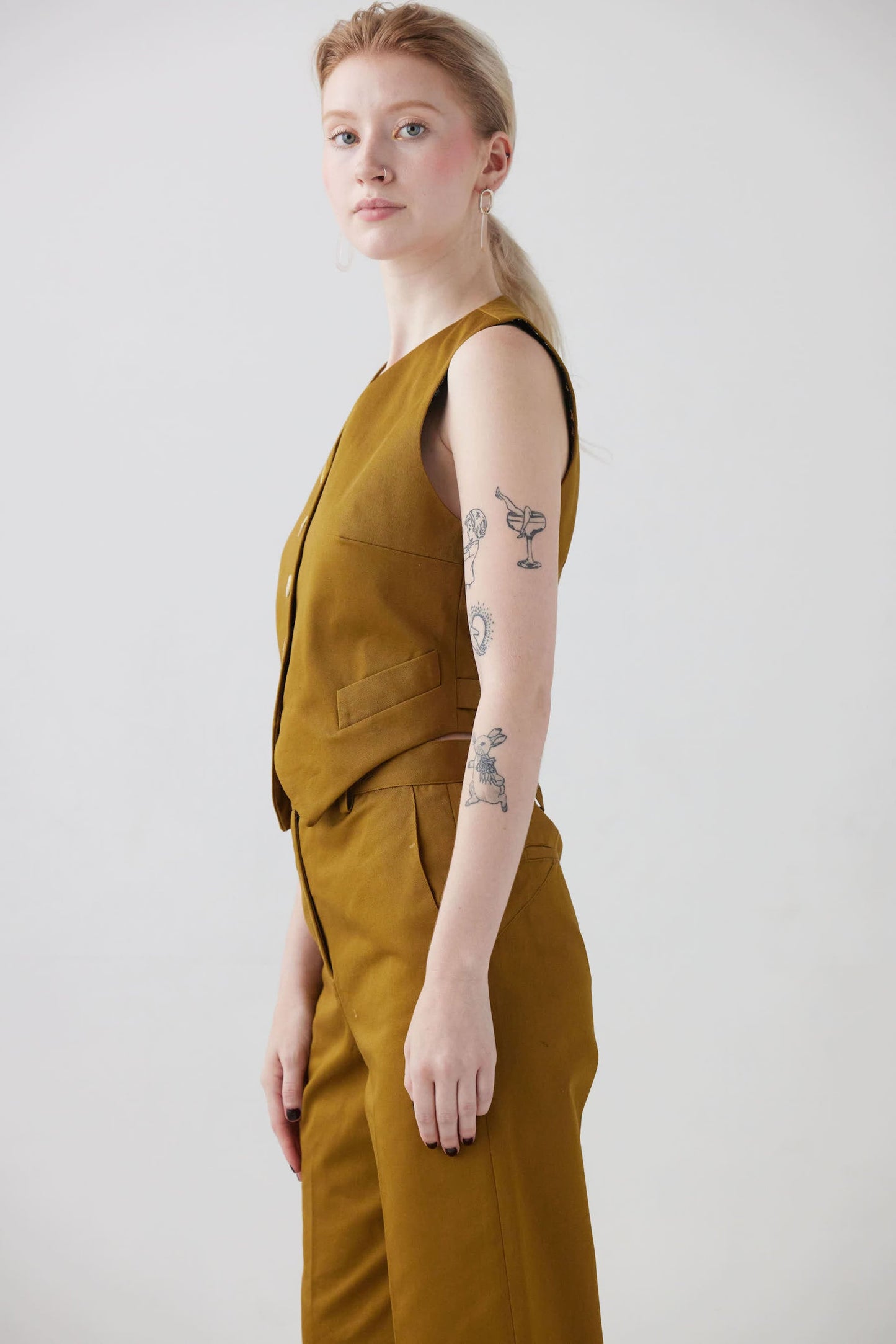 Annie Vest in Cotton Twill Vests CHRISTINE ALCALAY   