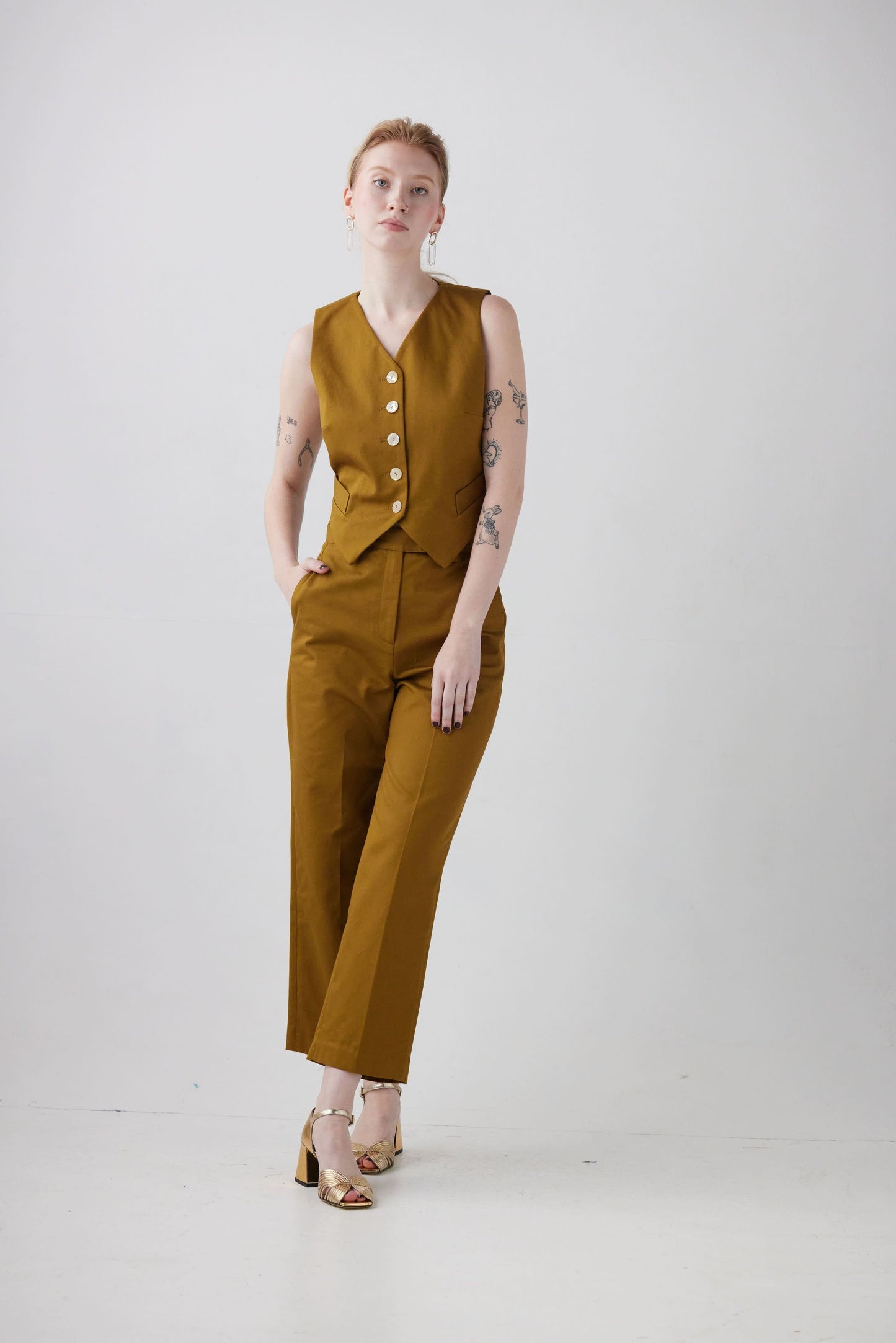 Annie Vest in Cotton Twill Vests CHRISTINE ALCALAY   