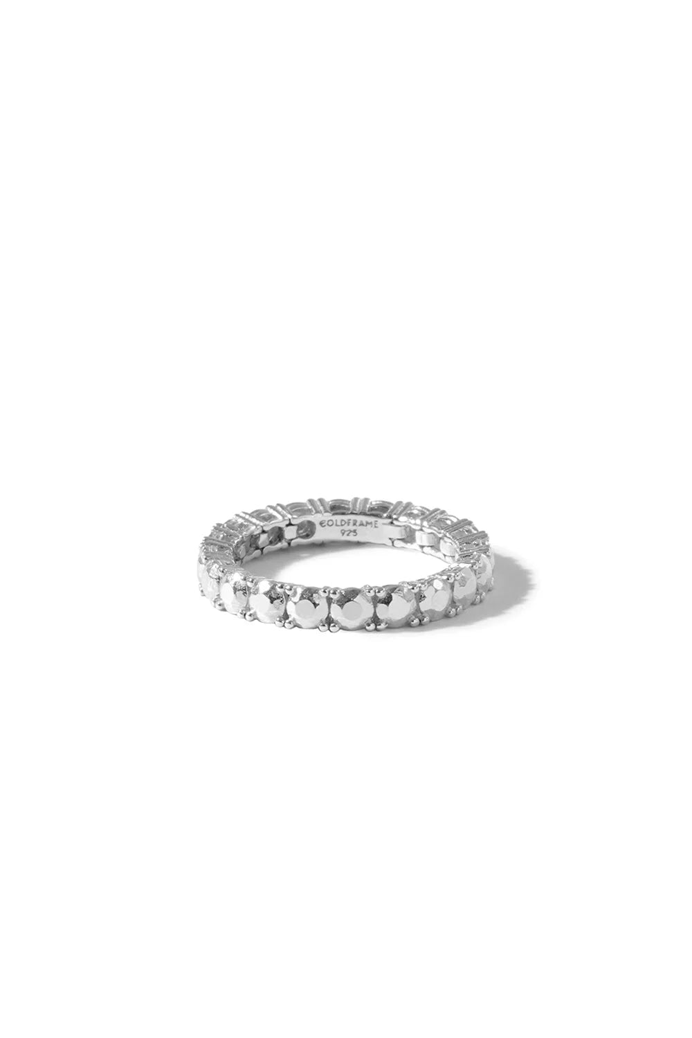 Silver Diamond Tennis Ring Jewelry Coldframe