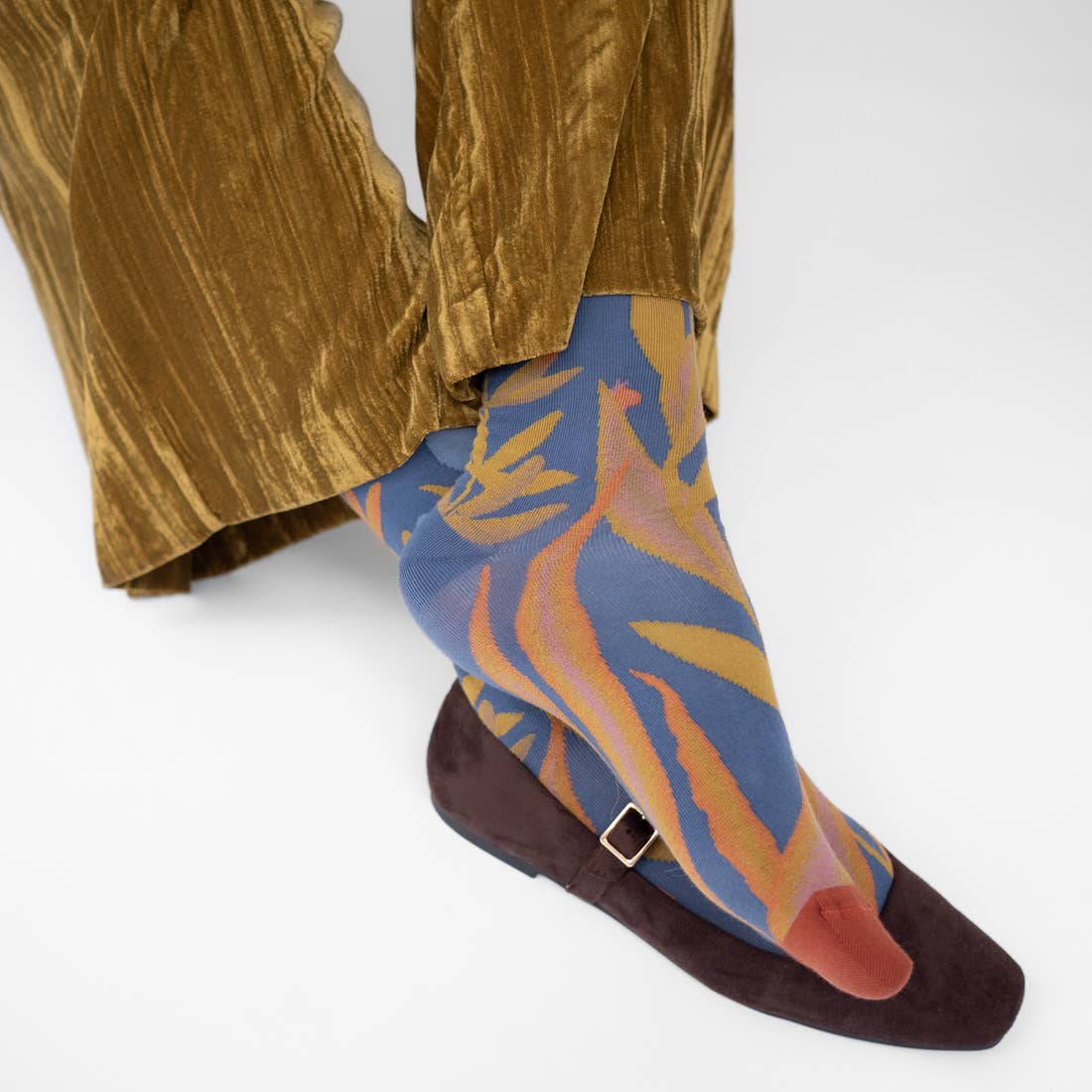 Denim Plant Sock Bonne Maison