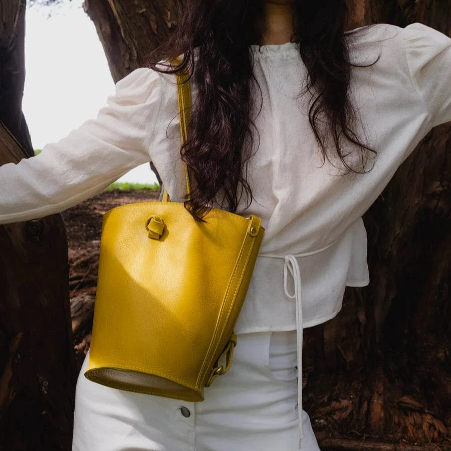 The Small Cyl Backpack in Chartreuse Bags Lindquist