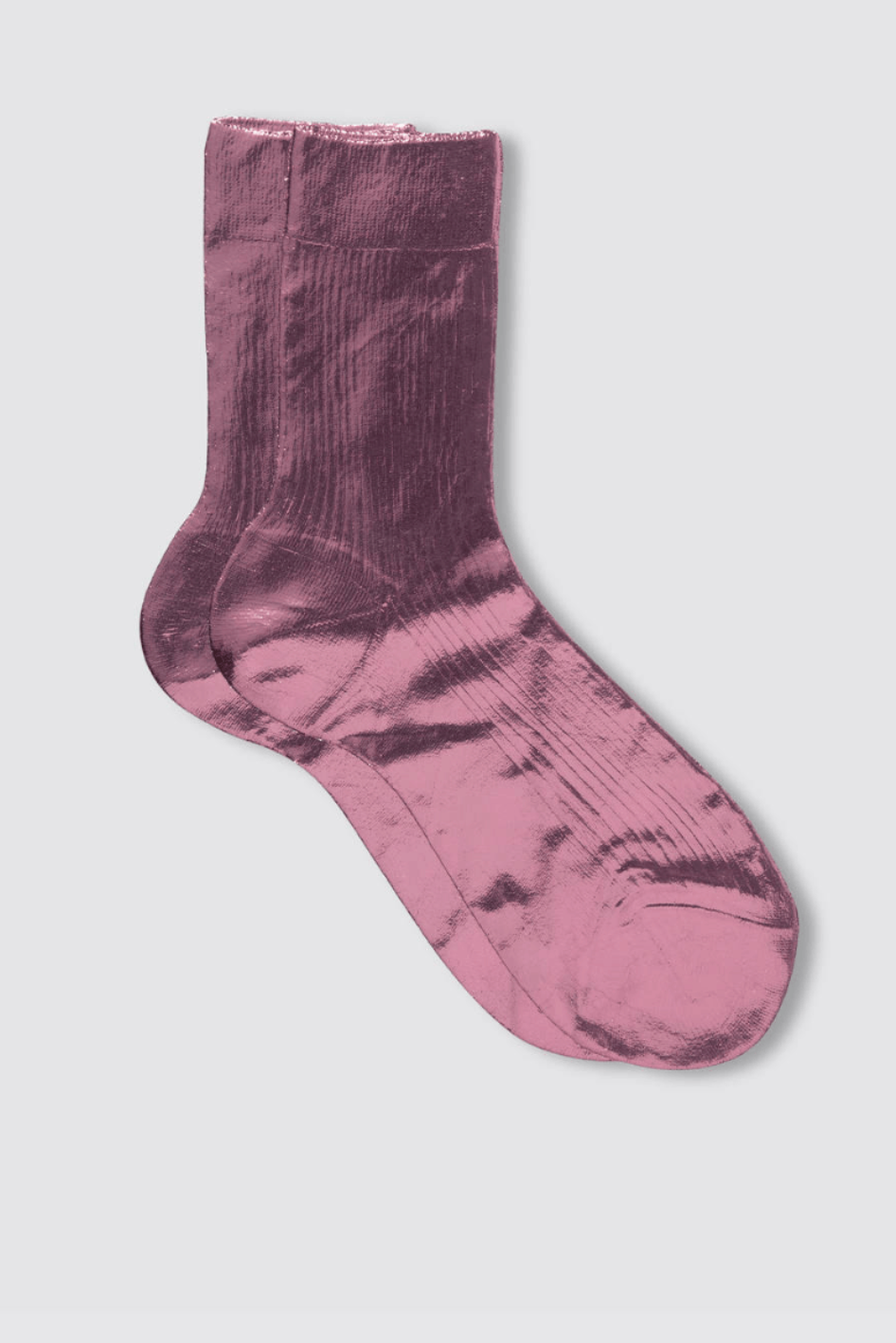 Maria La Rosa One Ribbed Laminated Sock Collection - Bordeaux Socks Maria La Rosa