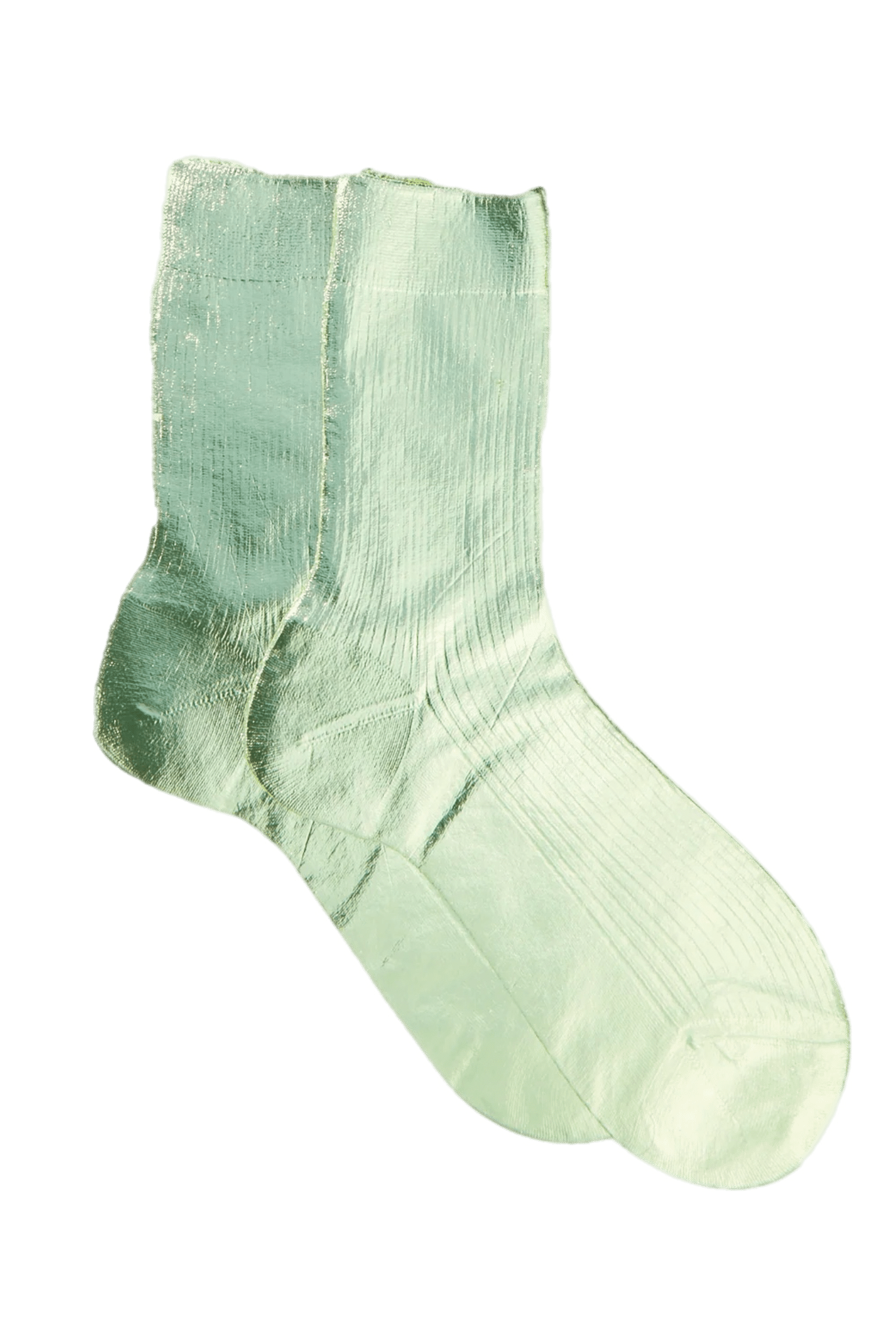 Maria La Rosa One Ribbed Laminated Sock Collection - Verdino Socks Maria La Rosa