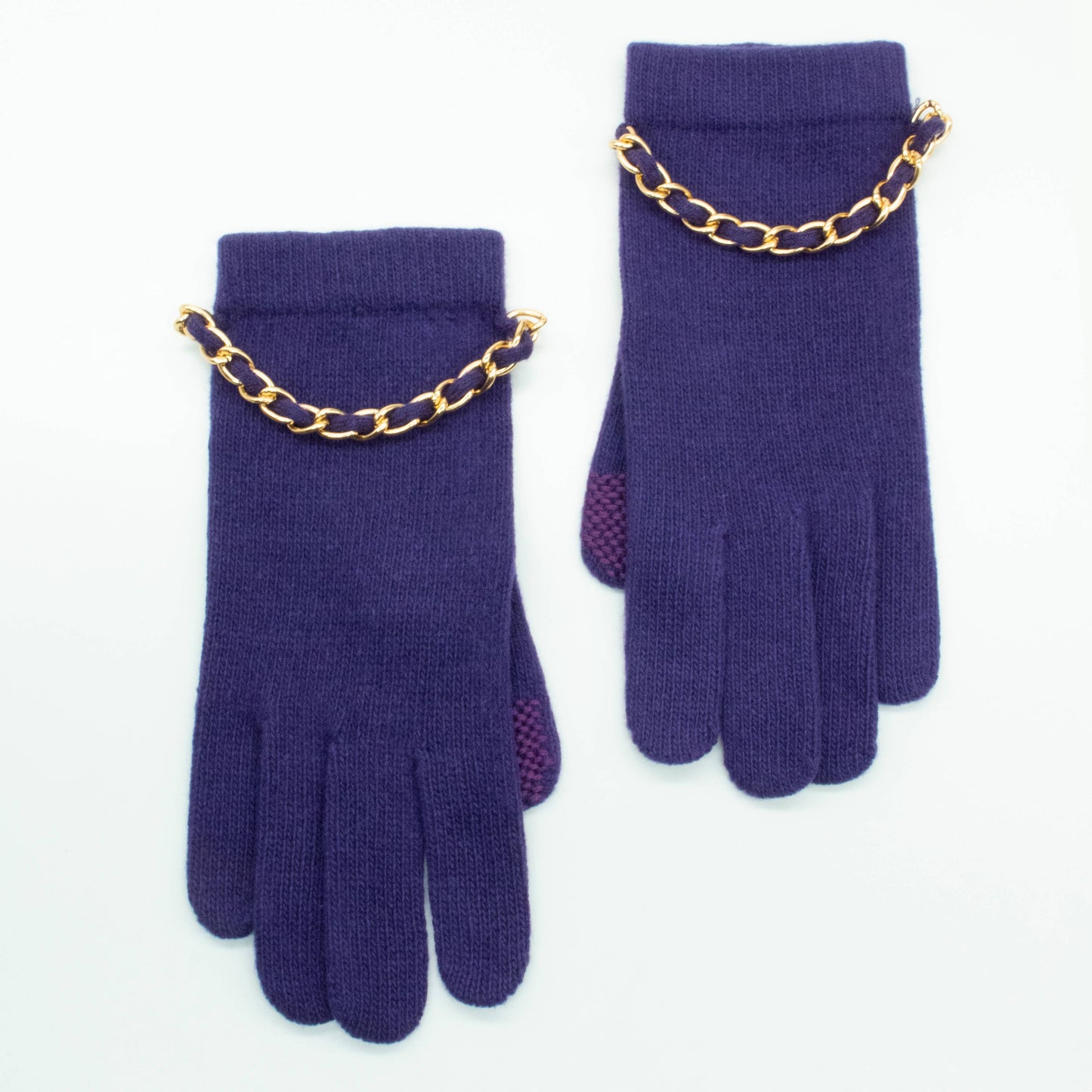 Cashmere Tech Gloves With Chain Accessories Portolano