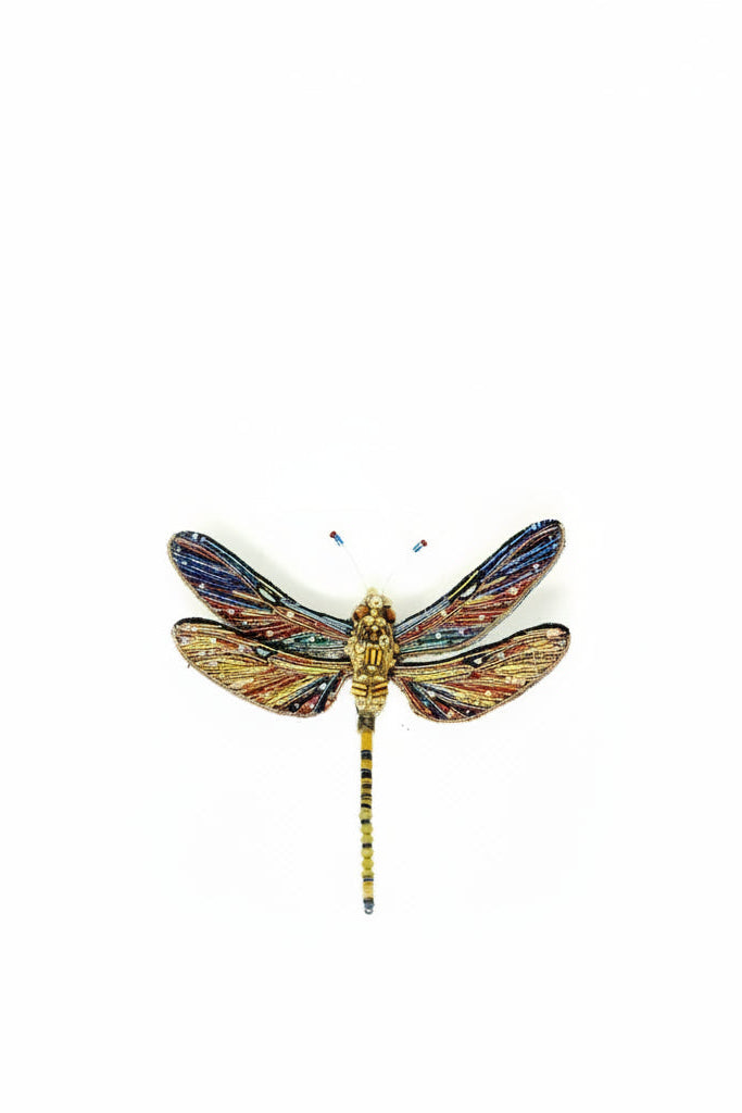 Brown Hawker Dragonfly Brooch Accessories Trovelore