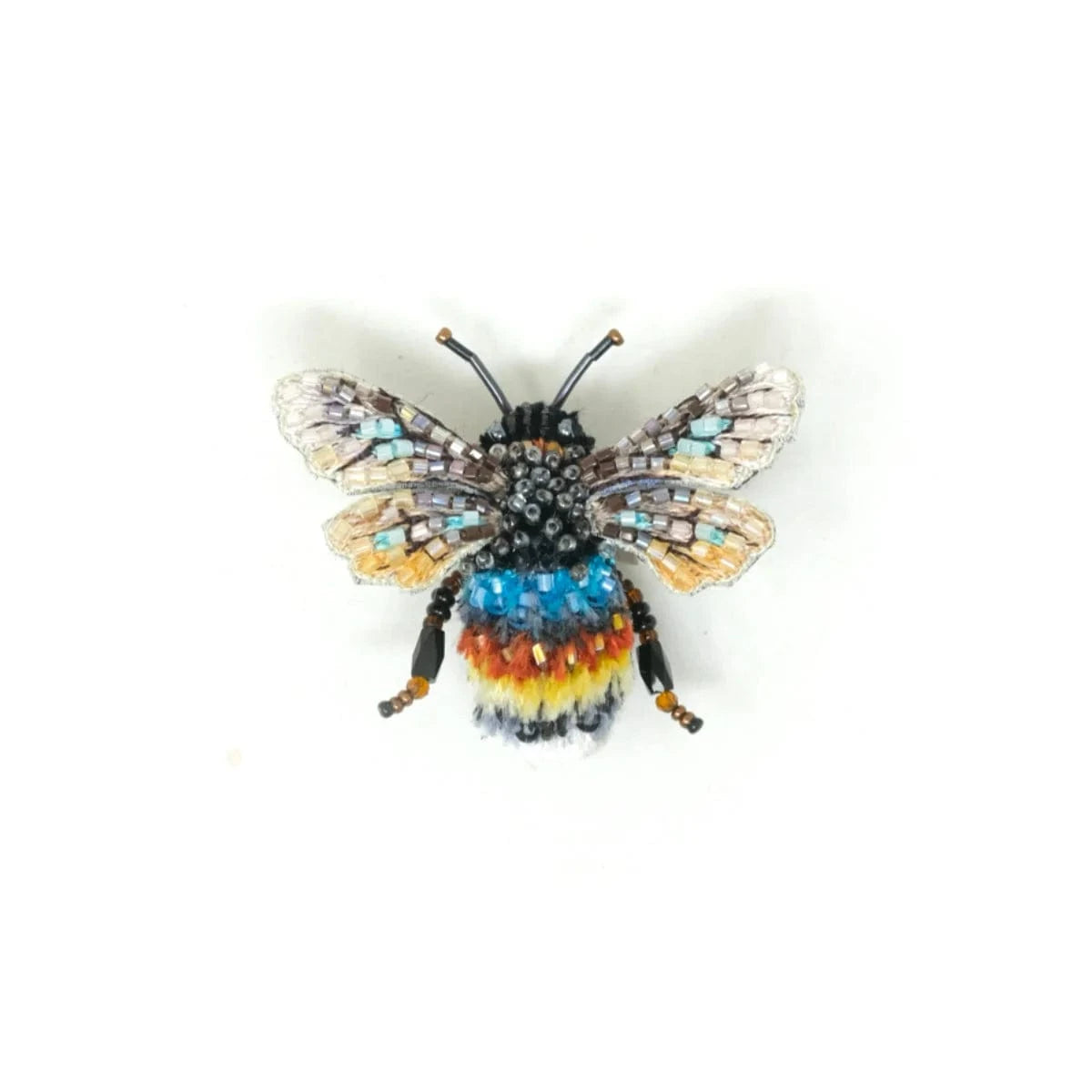 Striped Bee Brooch Pin Accessories Trovelore