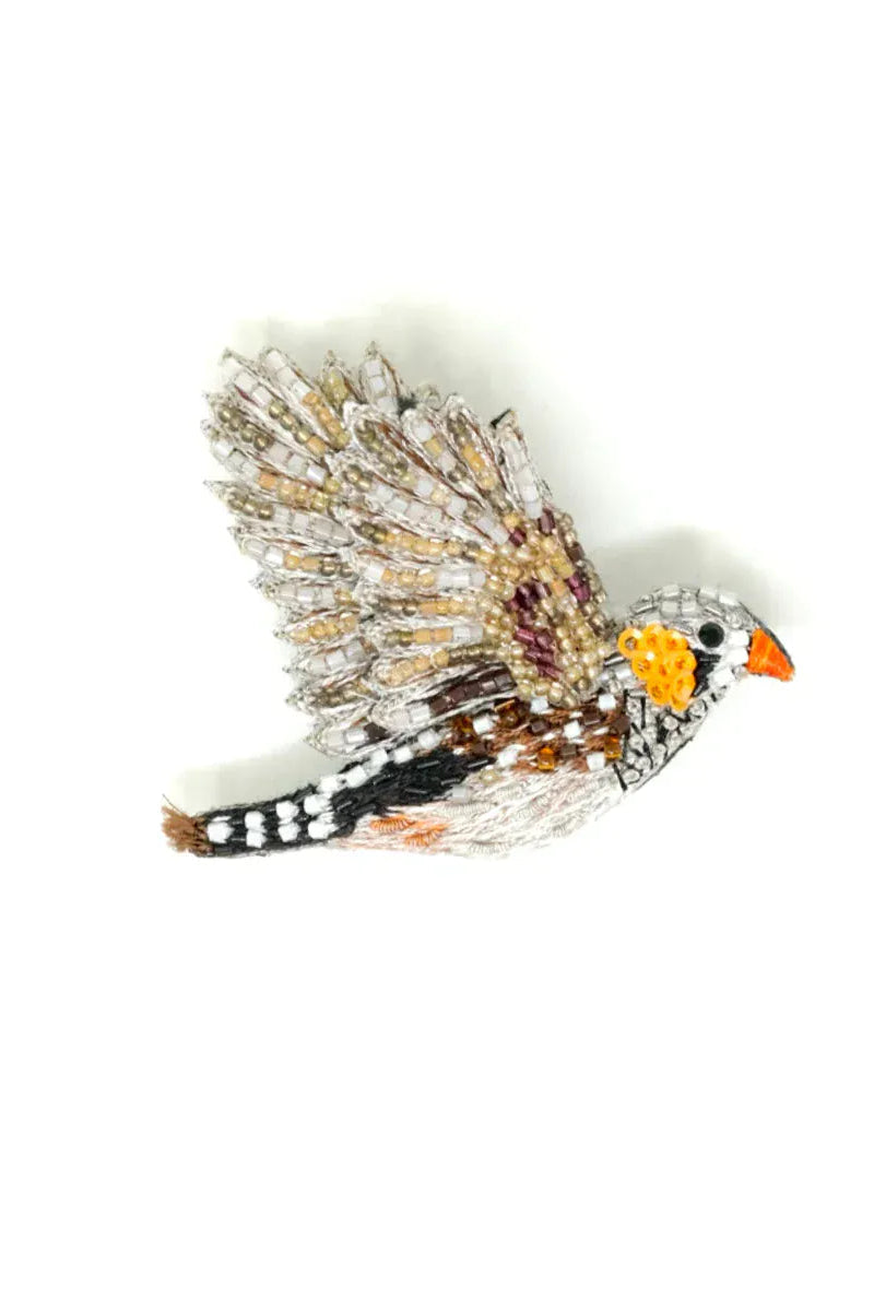 Zebra Finch Brooch Pin Accessories Trovelore
