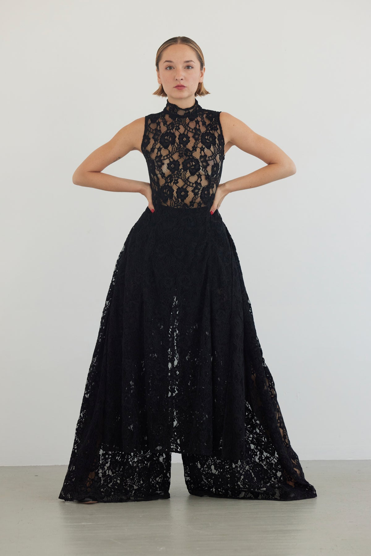 Victoria Pant in Lace Pants CHRISTINE ALCALAY Black 0