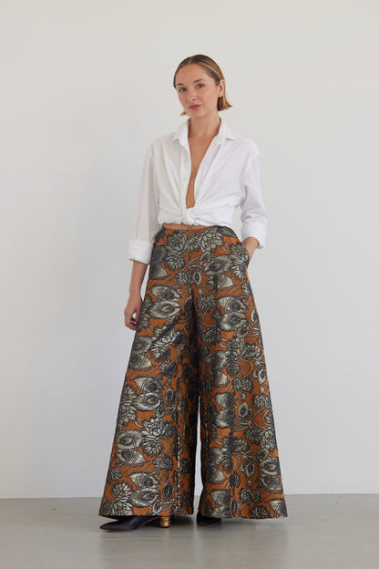 Angela Palazzo Pant in Brocade