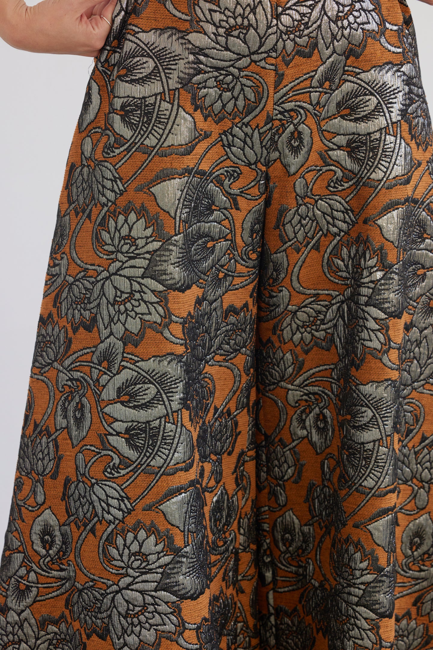 Angela Palazzo Pant in Brocade