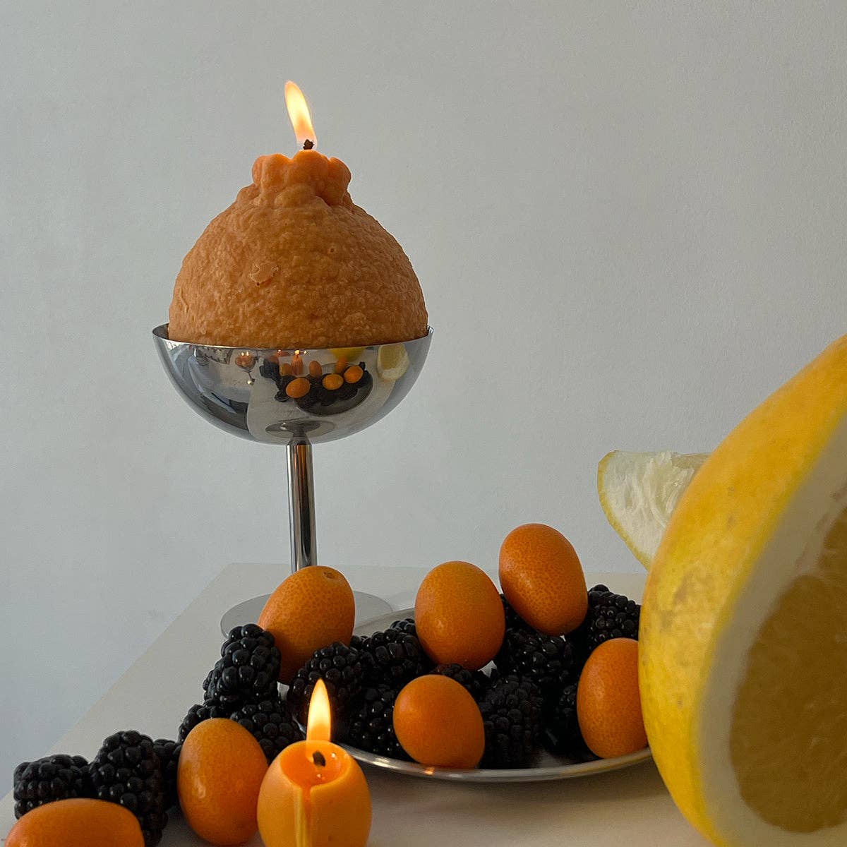 Large Dekopon Orange Candle Candles Scandles