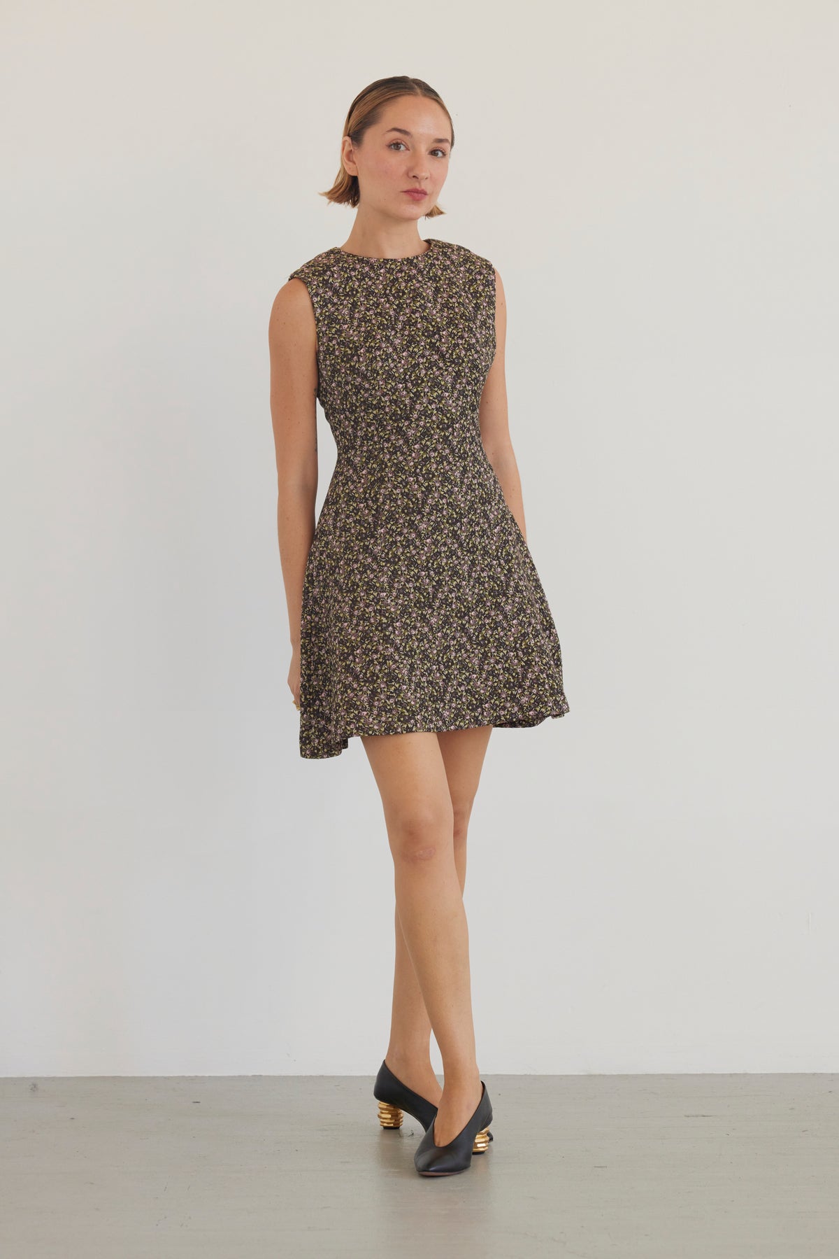 Sasha Dress in Ditzy Floral Brocade Dresses CHRISTINE ALCALAY