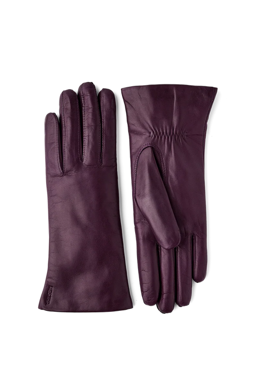 Elisabeth Leather Gloves - Dark Plum Accessories HESTRA