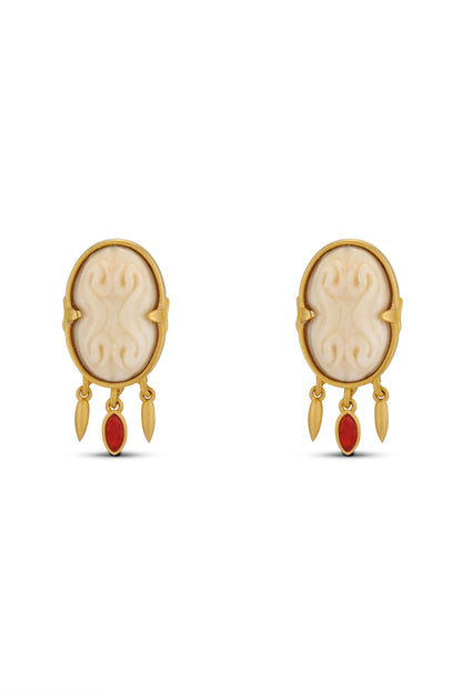 Cinched Cameo Earrings Jewelry HYSTERIA Jewelry