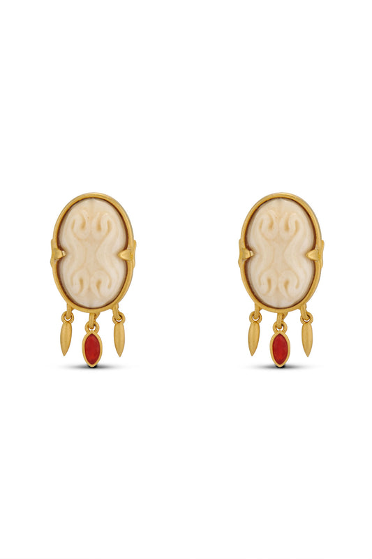 Cinched Cameo Earrings Jewelry HYSTERIA Jewelry