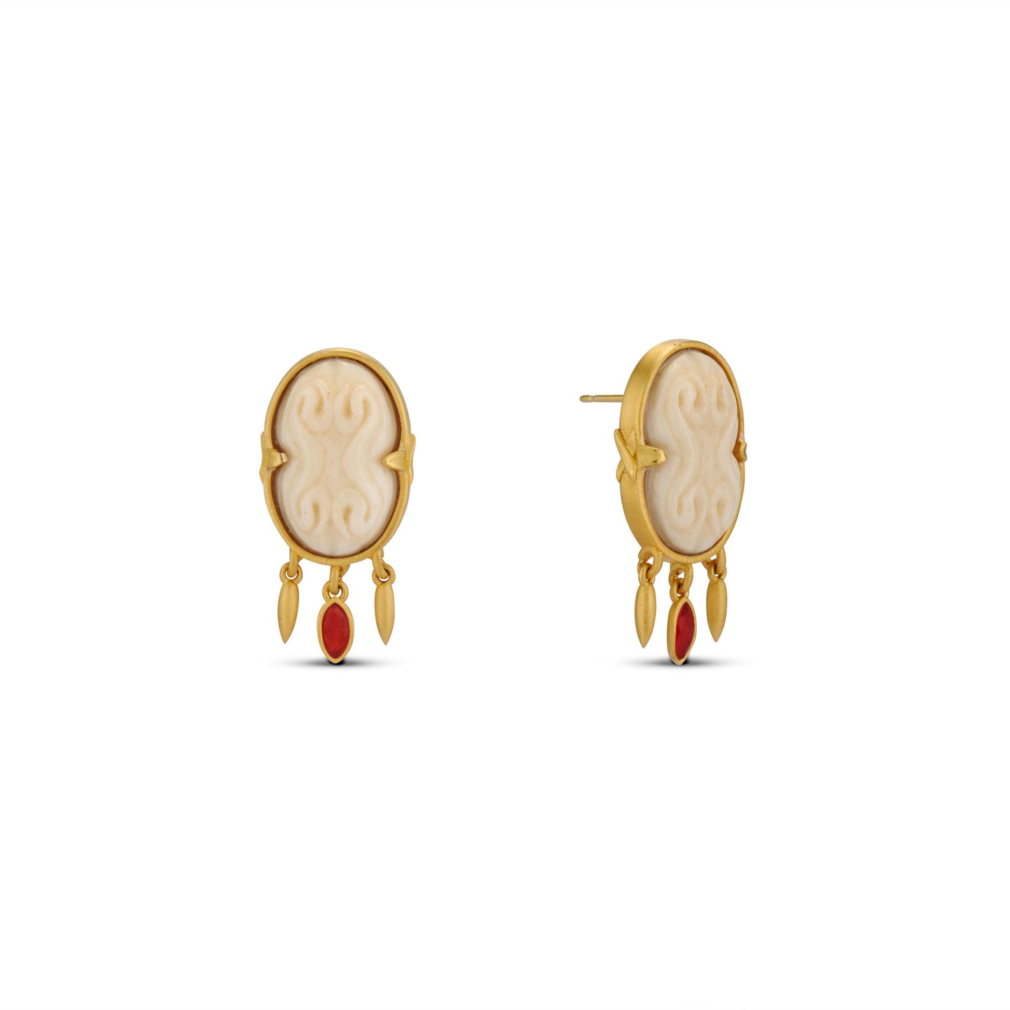 Cinched Cameo Earrings Jewelry HYSTERIA Jewelry