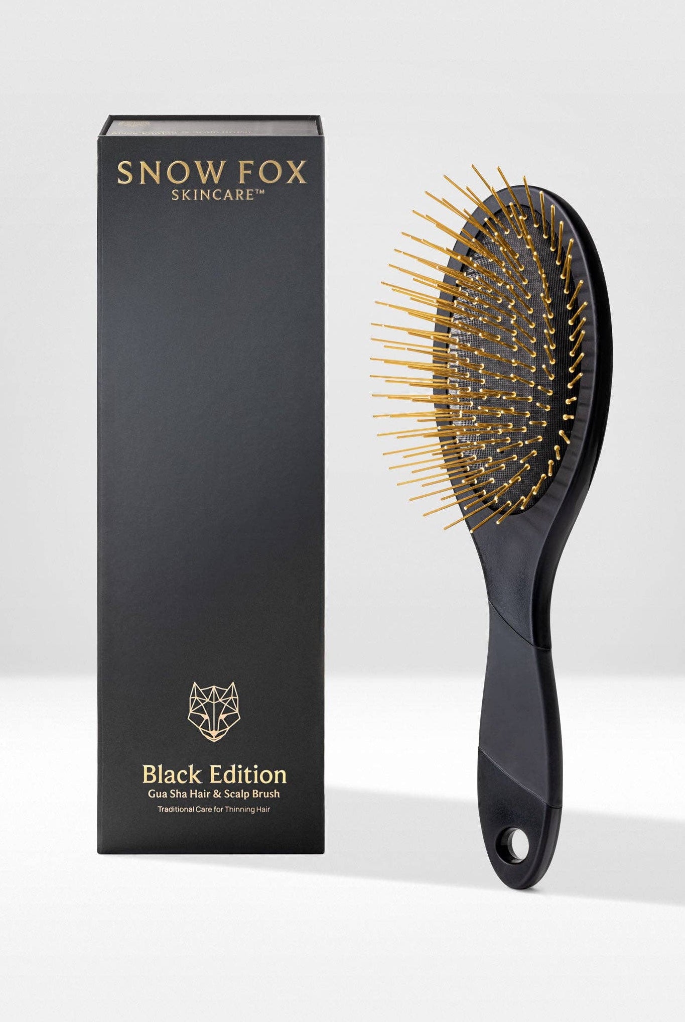 Gua Sha Hair & Scalp Brush: Black Edition Snow Fox Skincare