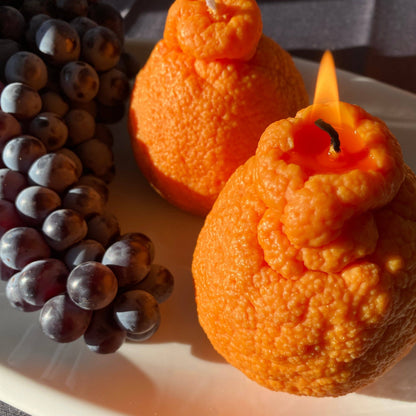 Large Dekopon Orange Candle Candles Scandles