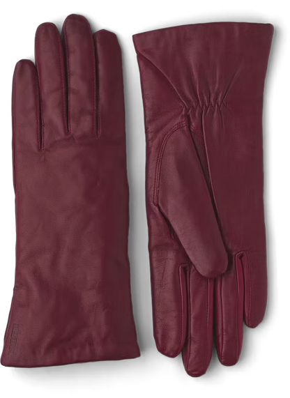 Elisabeth Leather Gloves Accessories HESTRA Dark Red 8