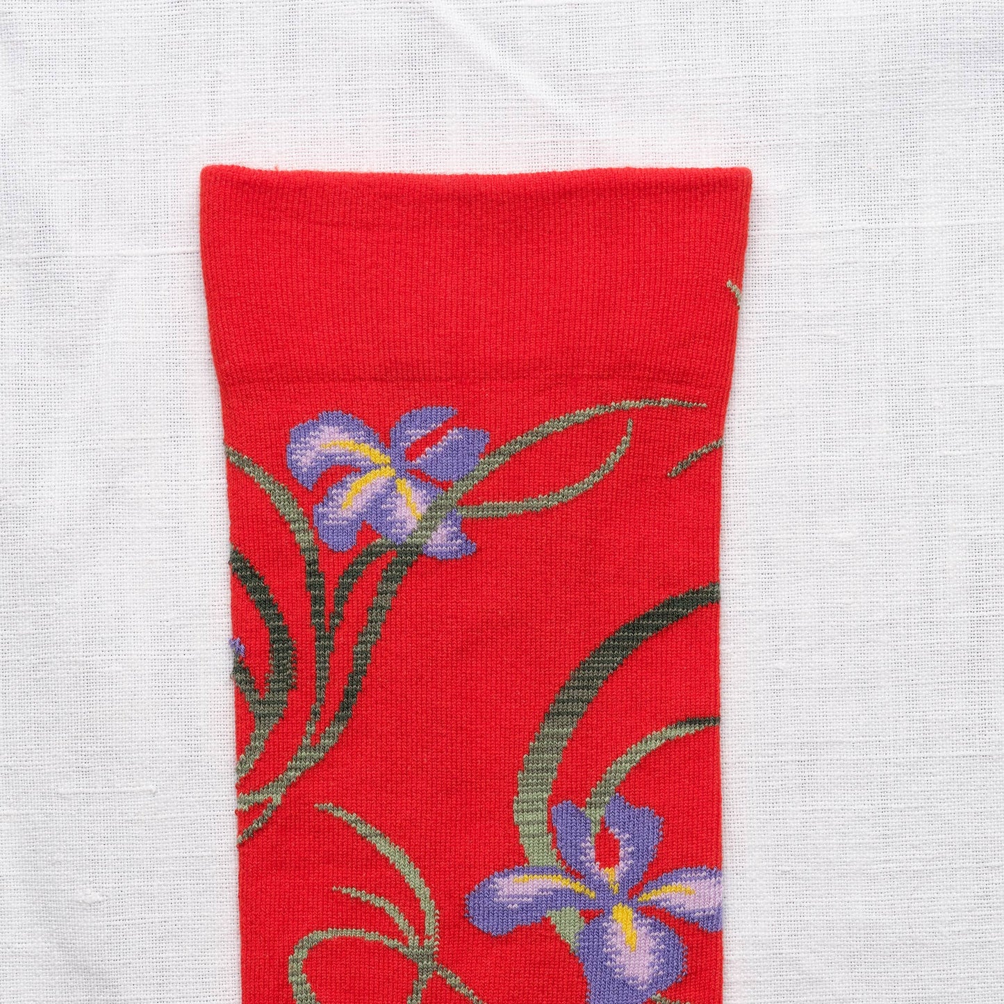 Red Iris Sock Bonne Maison