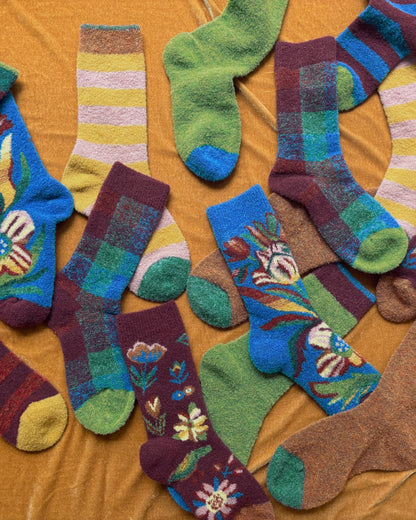 Mousse Indigo Striped Socks Socks Bonne Maison