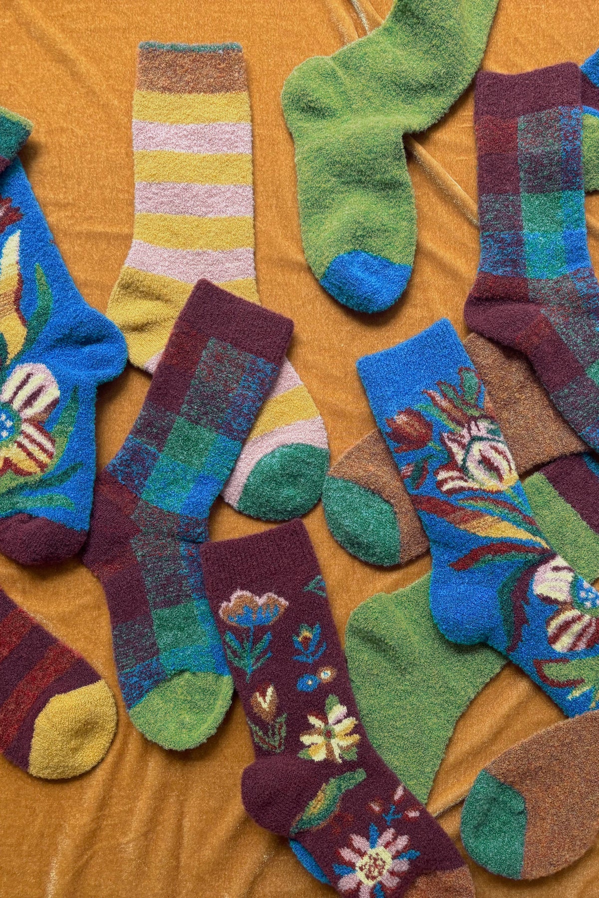 Mousse Rust Striped Socks Socks Bonne Maison