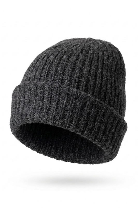 SAMPLE FW26 - Lofted Beanie in Alpaca Wool Blend - Charcoal Samples CHRISTINE ALCALAY